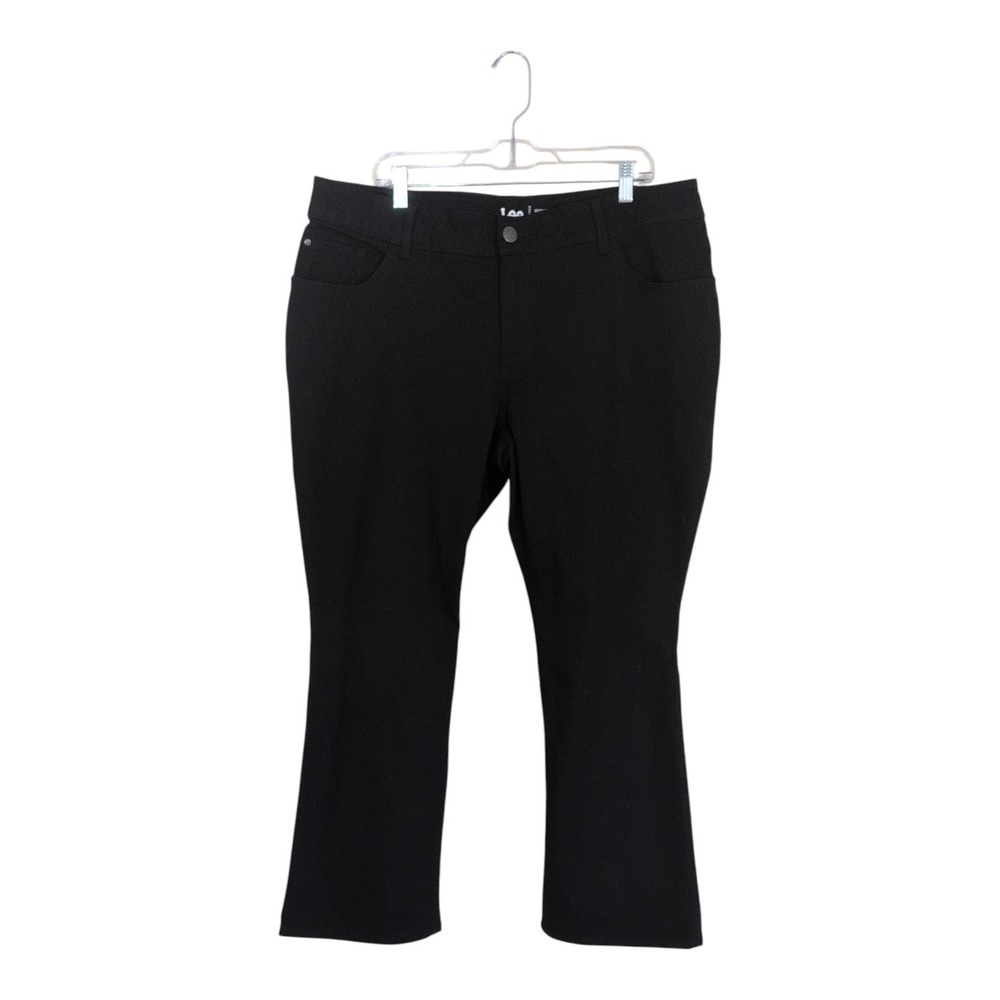 NWT Lee Jeans Women's 20 Petite Black Regular Fit Mid Rise Boot Cut Casual
